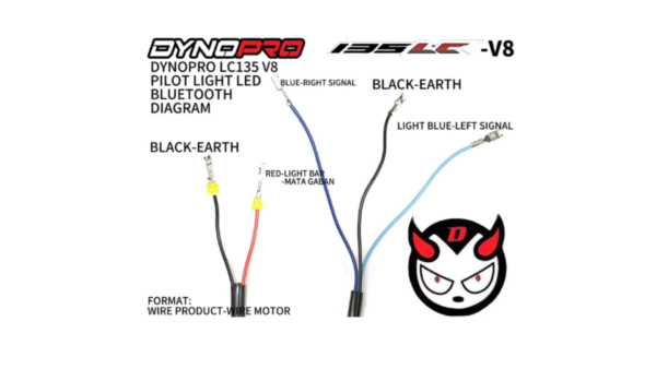 DYNOPRO- LED PILOT LIGHT(BLUETOOTH) YAMAHA LC135 V8 Fi - Image 6