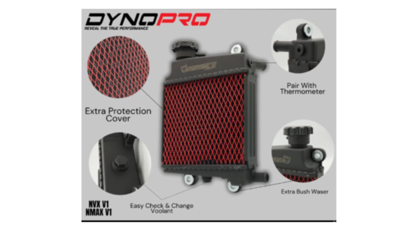 DYNOPRO- RACING RADIATOR ASSY YAMAHA NVX155/AEROX155/NMAX155/ - Image 2