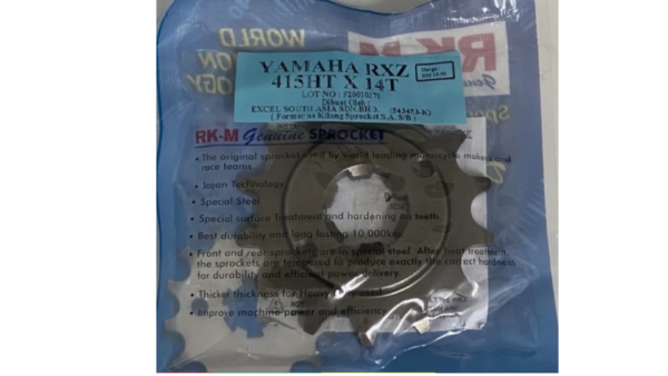 RKM-  415 FRONT SPROCKET YAMAHA RXZ/Y100/Y110/SRL/LC135