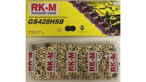 RKM- HEAVY DUTY CHAIN(GOLD) GS428HSB Y15/RS150