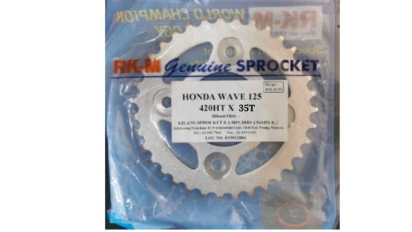 RKM- 420 REAR SPROCKET HONDA WAVE125/DASH/WAVE110/FUTURE/ALPHA/DREAM110/DREAM110 FUEL INJECTION/ALPHA DX CX