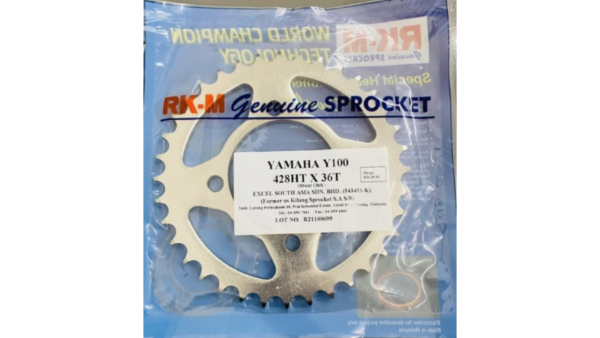 RKM- 428 REAR SPROCKET YAMAHA RXZ/Y125Z/LC135/Y100/SRL110