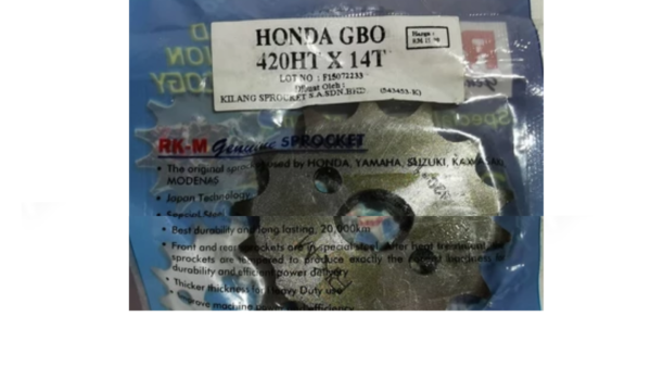 RKM- 420 FRONT SPROCKET HONDA EX5/GBO/C70/GBOJ