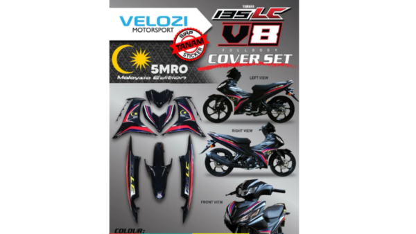 VELOZI- COVERSET RACING DESIGN MALAYSIA YAMAHA LC135 V8 - Image 2