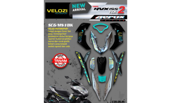 VELOZI- COVERSET RACING DESIGN AEROX YAMAHA NVX155 V2 (ALL COLOUR) - Image 6