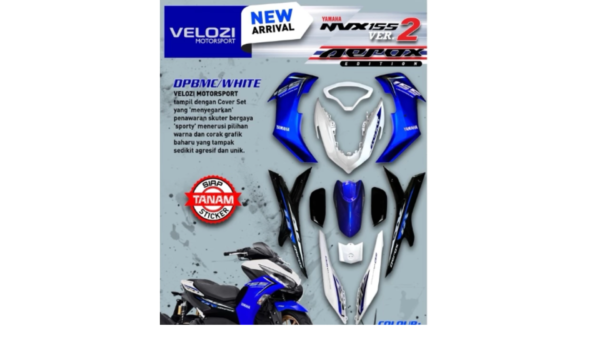 VELOZI- COVERSET RACING DESIGN AEROX YAMAHA NVX155 V2 (ALL COLOUR) - Image 9