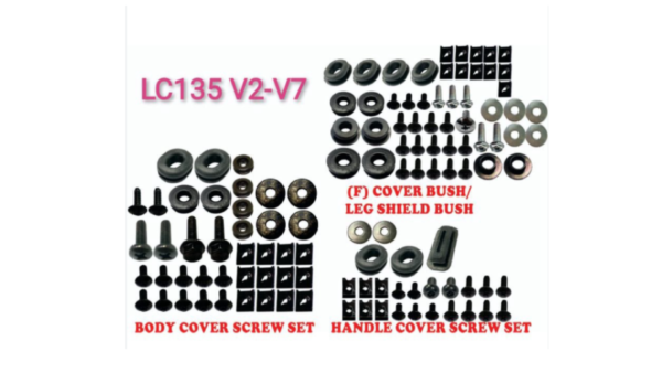 YAMAHA- COMPLETE BODY COVER SCREW SET (ALL MOTOR) - Image 7