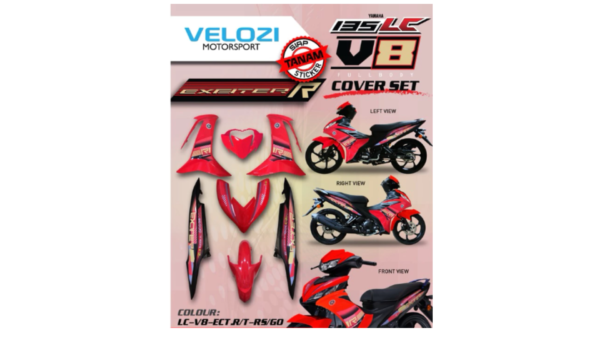 VELOZI- COVERSET RACING STANDARD EXCITER R YAMAHA LC135 V8