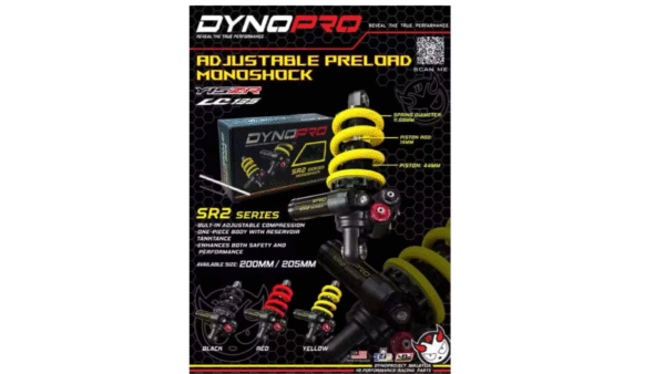 DYNOPRO- REAR ABSORBER/MONOSHOCK SR2 SERIES (ALL MOTOR) - Image 2